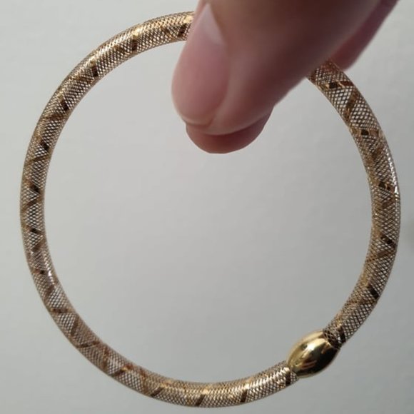 Gold Bracelet - round style mesh 18k - SOLD - Picture 7 of 11
